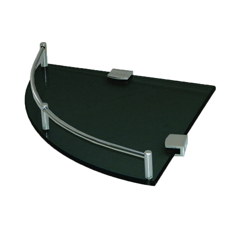 FG-0330-25BK-Corner-Glass-Shelf-Black