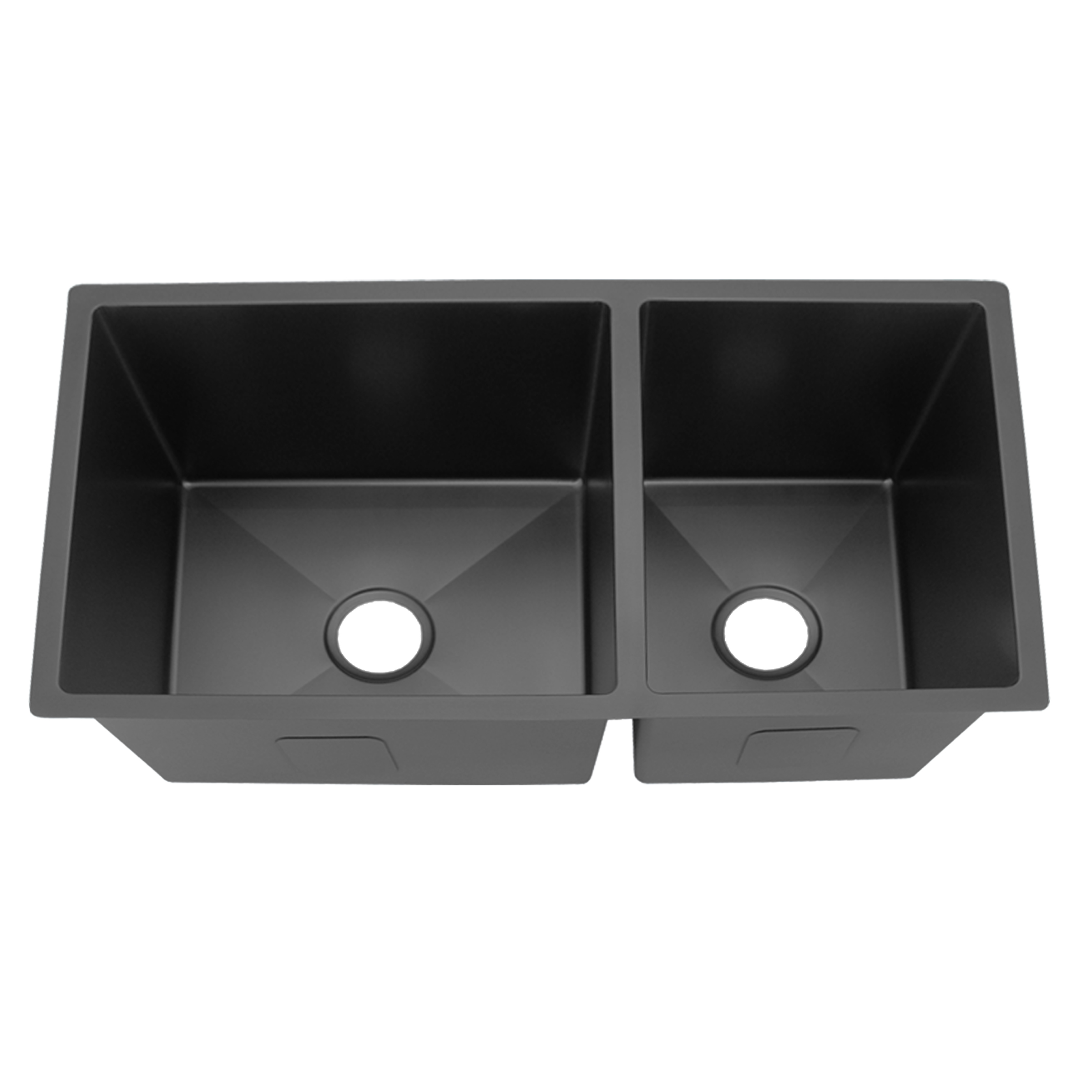 FSD-22335-Double-Bowl-Under-Mount-Sink-R10-Nano-Pearl-Black-Coating