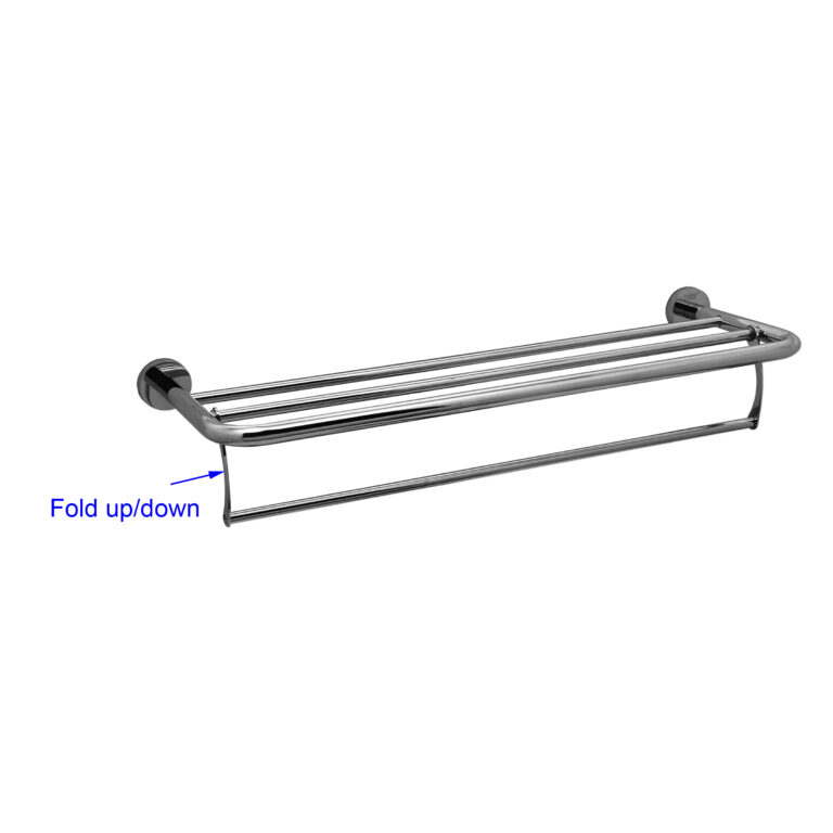 FT-5983-60-Towel-Shelf-with-Foldable-Bar-620mm-304-Stainless-Steel