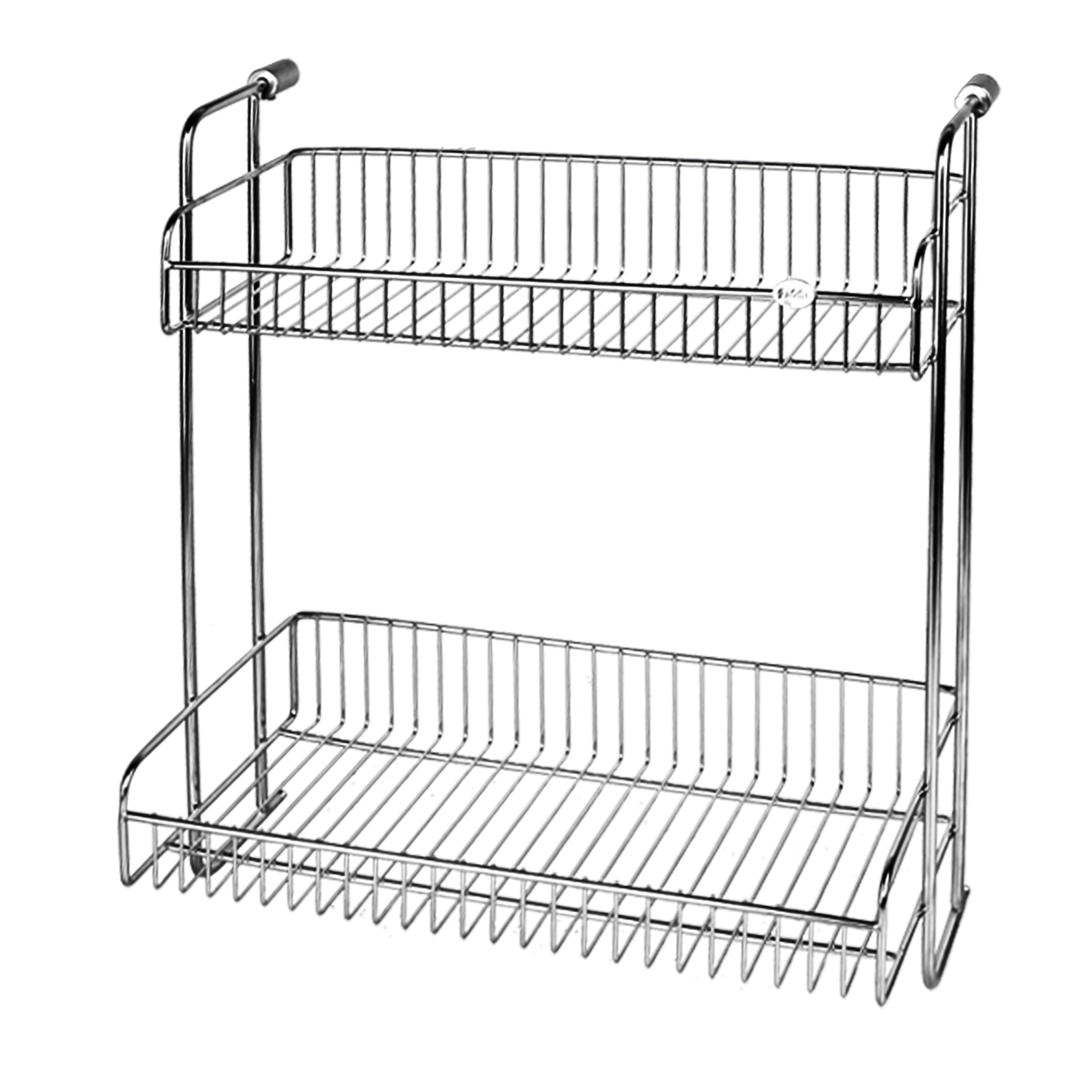 FT-9106-2-Tiers-Rectangular-Rack-Wireware-Wall-Mount304-Stainless-Steel