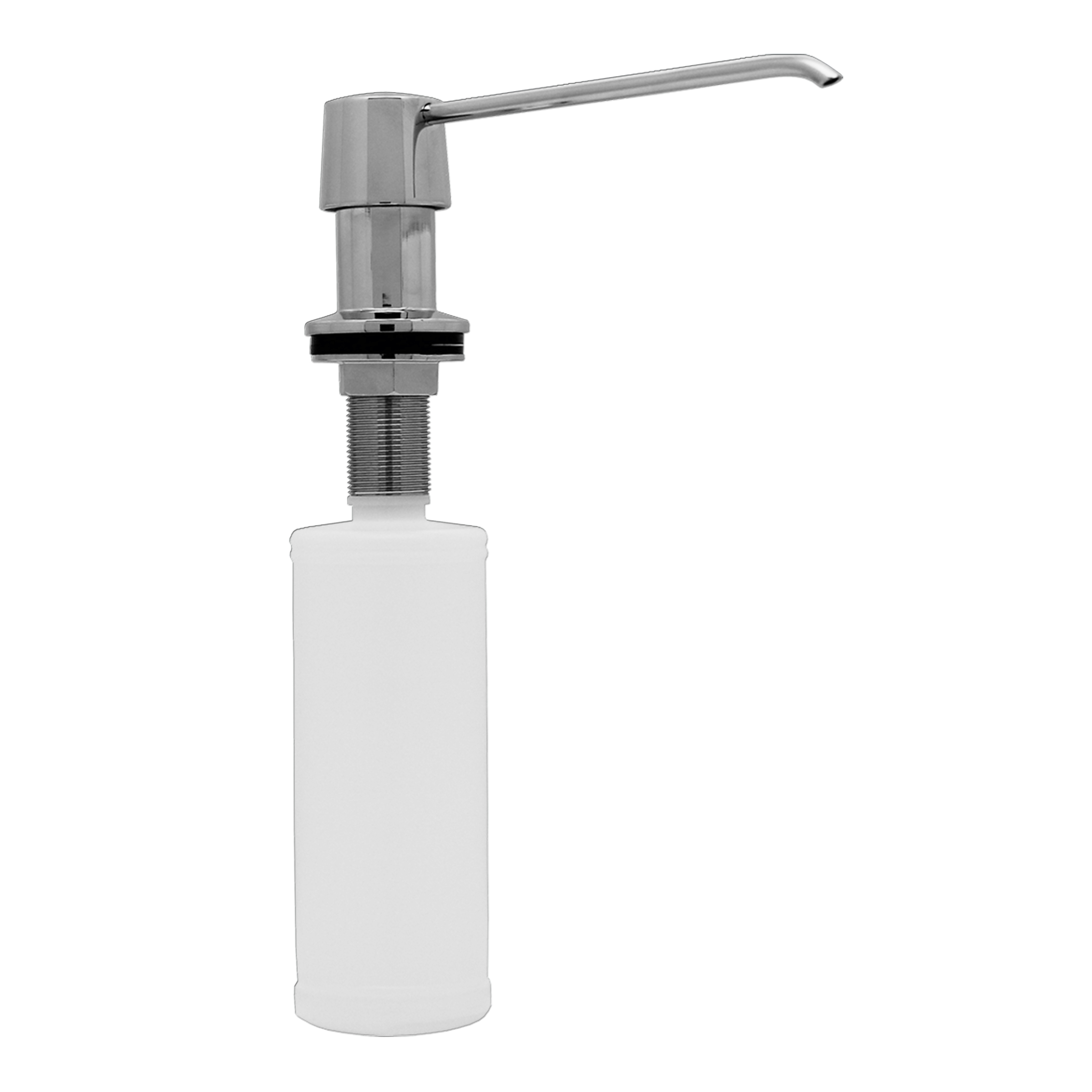 FV-7097-350ml-Deck-Mount-Soap-Dispenser-6-inch-Spool-Brass-ChromeLiquid-Bottle-Plastic